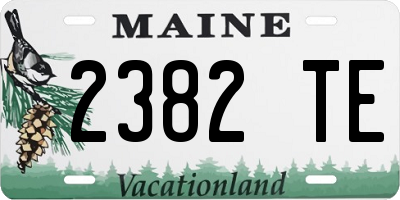 ME license plate 2382TE