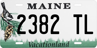 ME license plate 2382TL