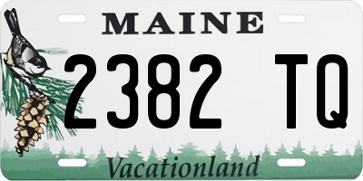 ME license plate 2382TQ