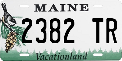 ME license plate 2382TR