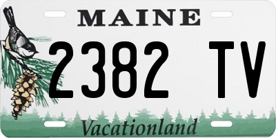 ME license plate 2382TV