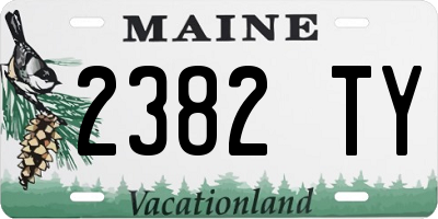 ME license plate 2382TY