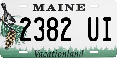 ME license plate 2382UI