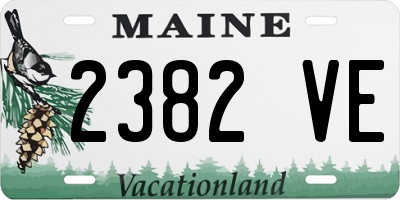 ME license plate 2382VE