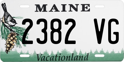 ME license plate 2382VG