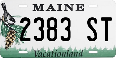 ME license plate 2383ST