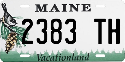 ME license plate 2383TH