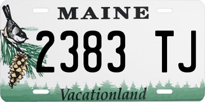 ME license plate 2383TJ