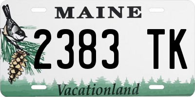 ME license plate 2383TK