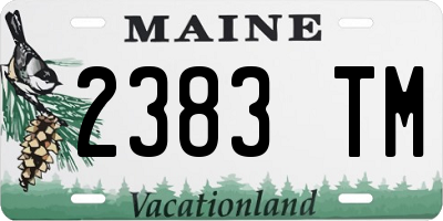 ME license plate 2383TM