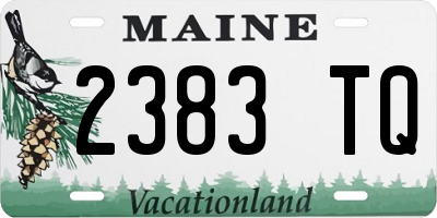 ME license plate 2383TQ