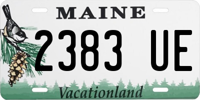 ME license plate 2383UE