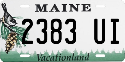 ME license plate 2383UI