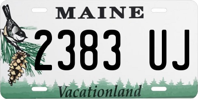 ME license plate 2383UJ
