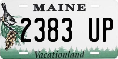 ME license plate 2383UP