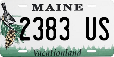 ME license plate 2383US