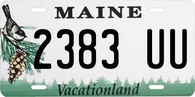 ME license plate 2383UU