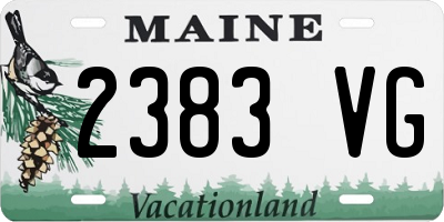 ME license plate 2383VG