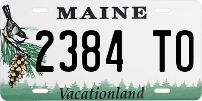 ME license plate 2384TO