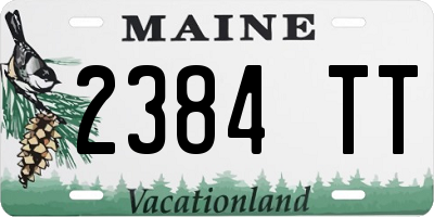 ME license plate 2384TT