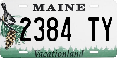 ME license plate 2384TY