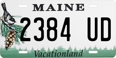 ME license plate 2384UD