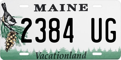 ME license plate 2384UG