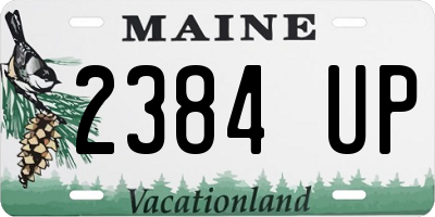 ME license plate 2384UP