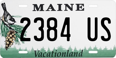 ME license plate 2384US