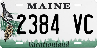 ME license plate 2384VC