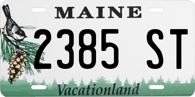 ME license plate 2385ST