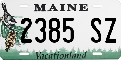 ME license plate 2385SZ