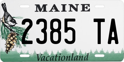 ME license plate 2385TA
