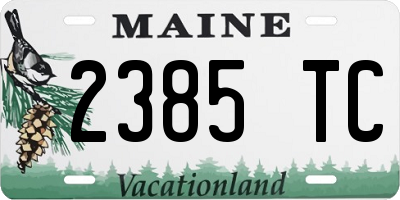 ME license plate 2385TC