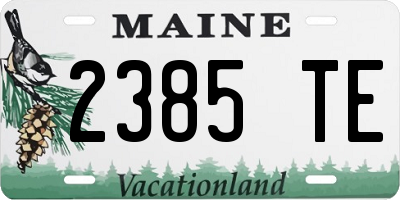 ME license plate 2385TE