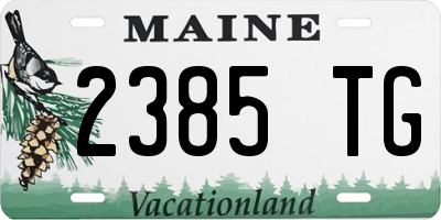ME license plate 2385TG