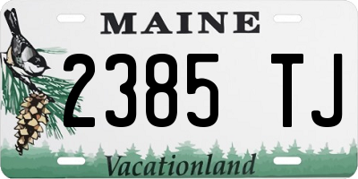 ME license plate 2385TJ