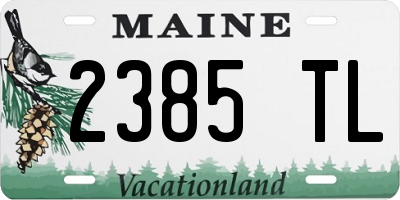 ME license plate 2385TL