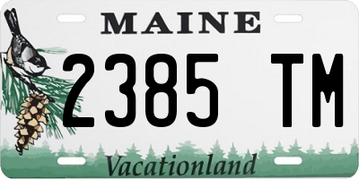ME license plate 2385TM