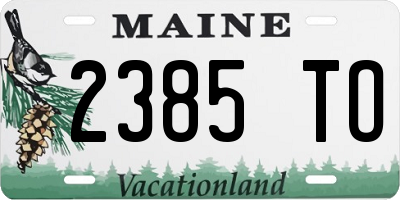 ME license plate 2385TO