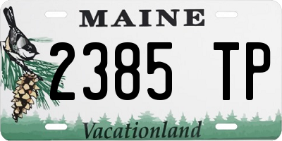 ME license plate 2385TP