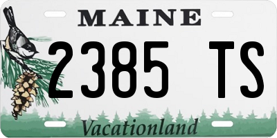 ME license plate 2385TS