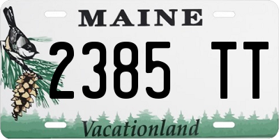 ME license plate 2385TT