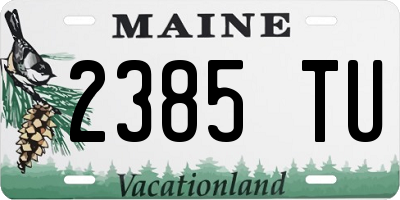 ME license plate 2385TU
