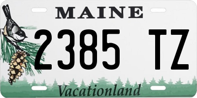 ME license plate 2385TZ
