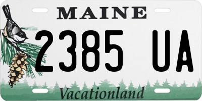 ME license plate 2385UA