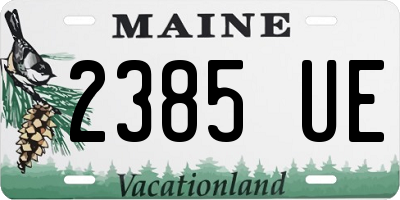 ME license plate 2385UE