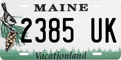 ME license plate 2385UK