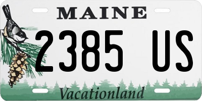 ME license plate 2385US