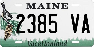 ME license plate 2385VA